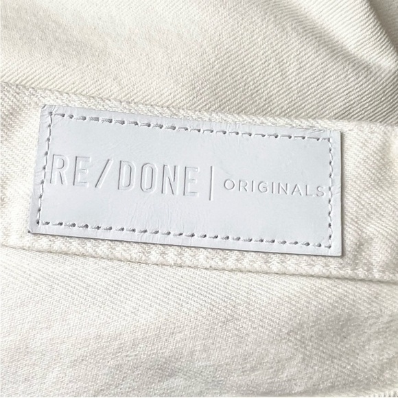 NWT RE/DONE 90s High Waist Distress Denim Straight Leg Rip Knee Fray Hem Jean 26 - Picture 7 of 10